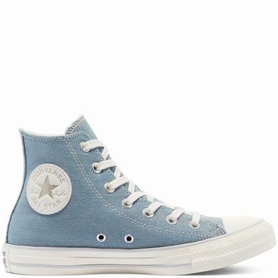 Női Converse Digital Powder Chuck Taylor All Star Magasszárú Cipő CO0491387 Világoskék/Bézs